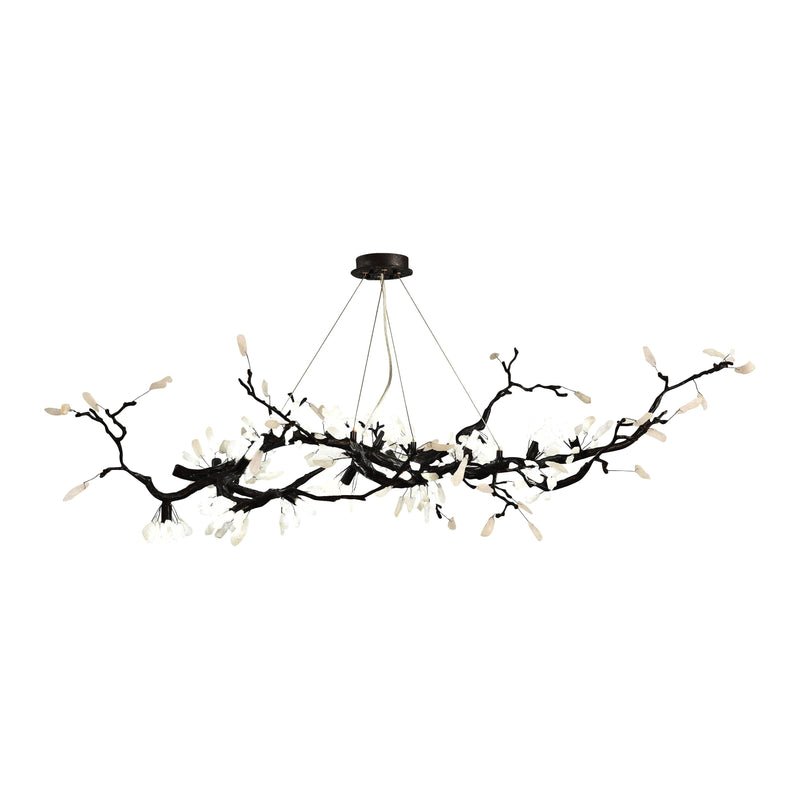 Selenite Crystal Blossom Branching Tree Chandelier