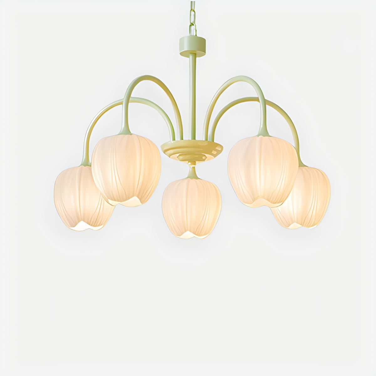 Feyran French Romance Tulip Matcha Chandelier