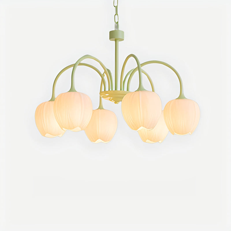 Feyran French Romance Tulip Matcha Chandelier