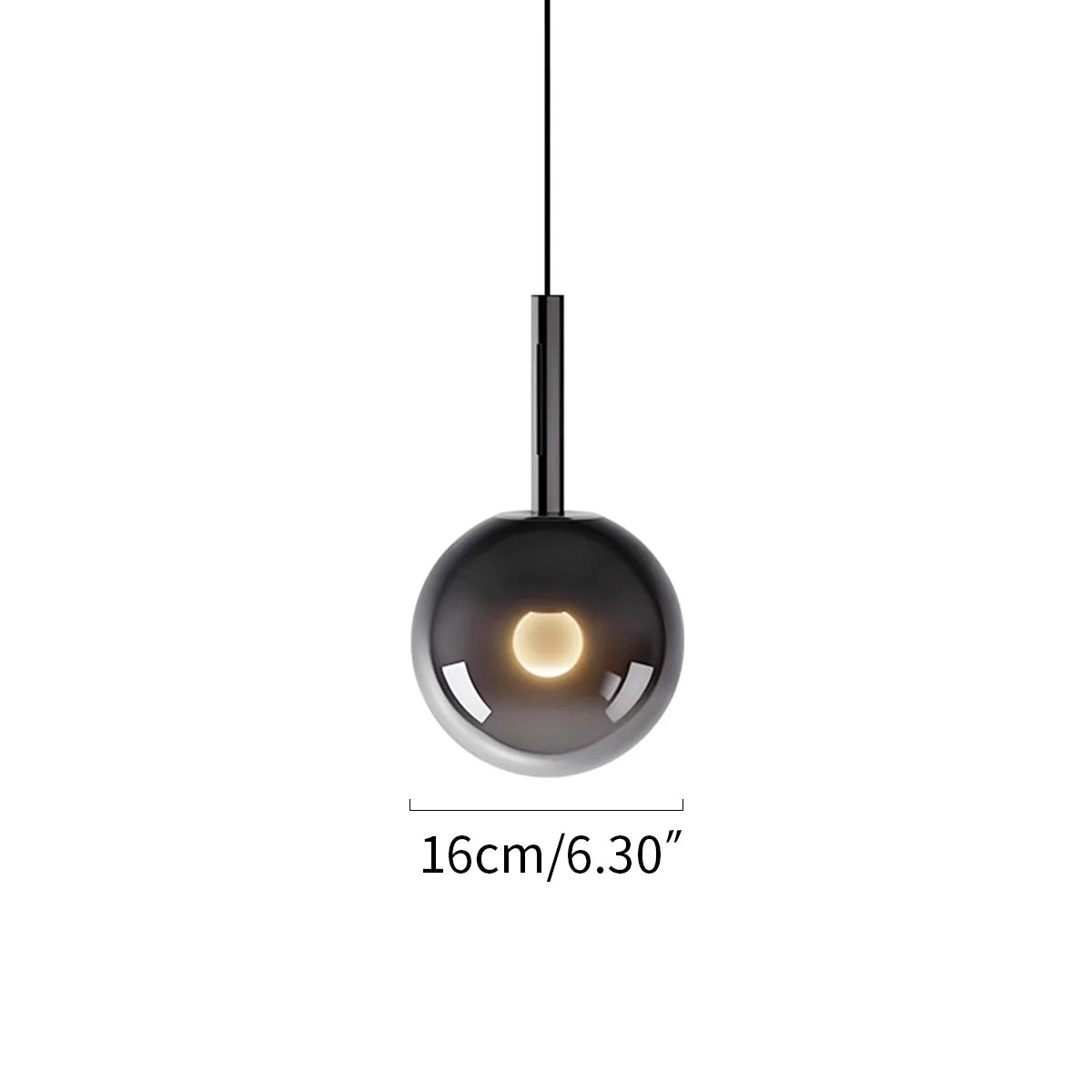 Feyran Adjustable Bedside Glass Pendant Light