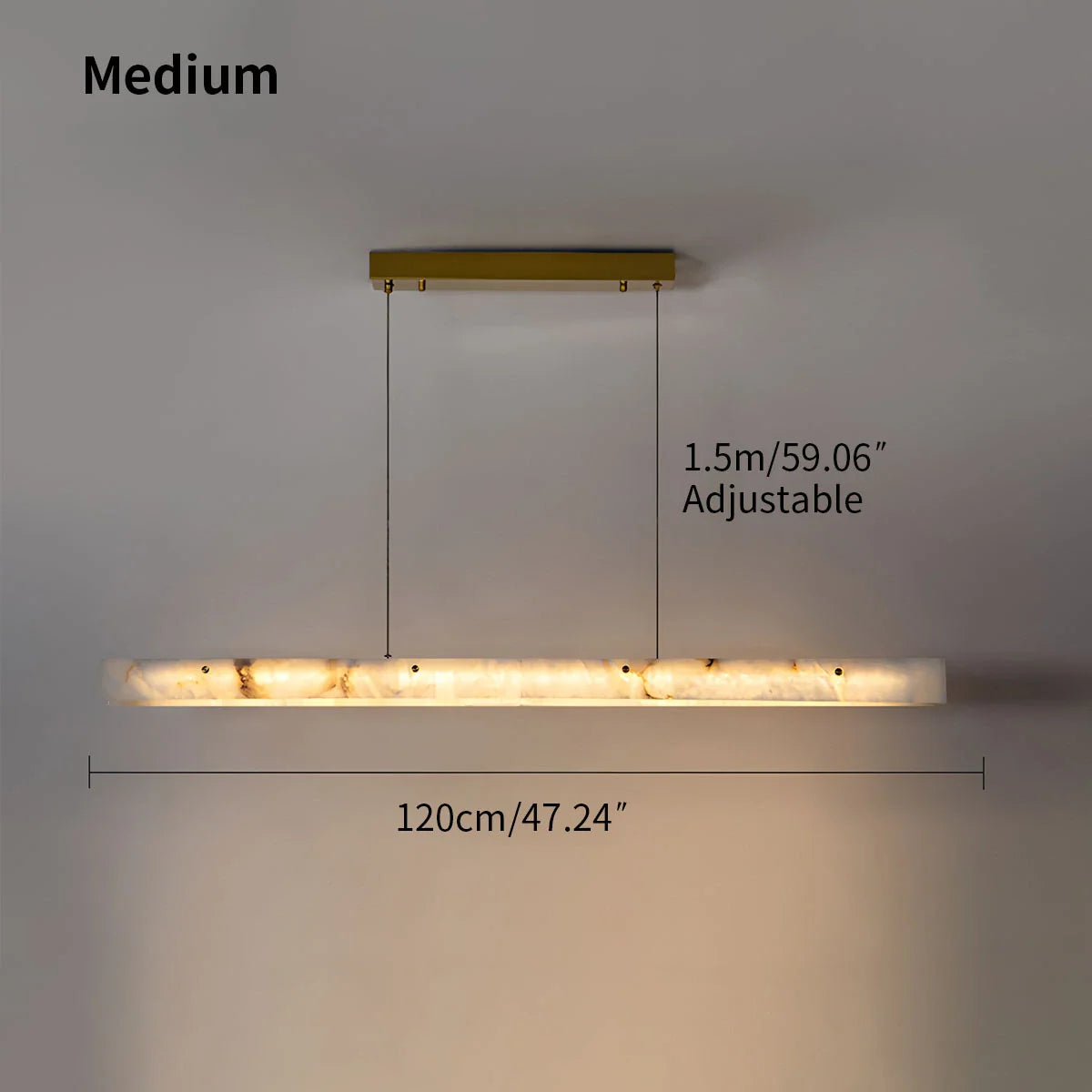 Feyran Modern Minimalist Linear Spanish Alabaster Pendant Light