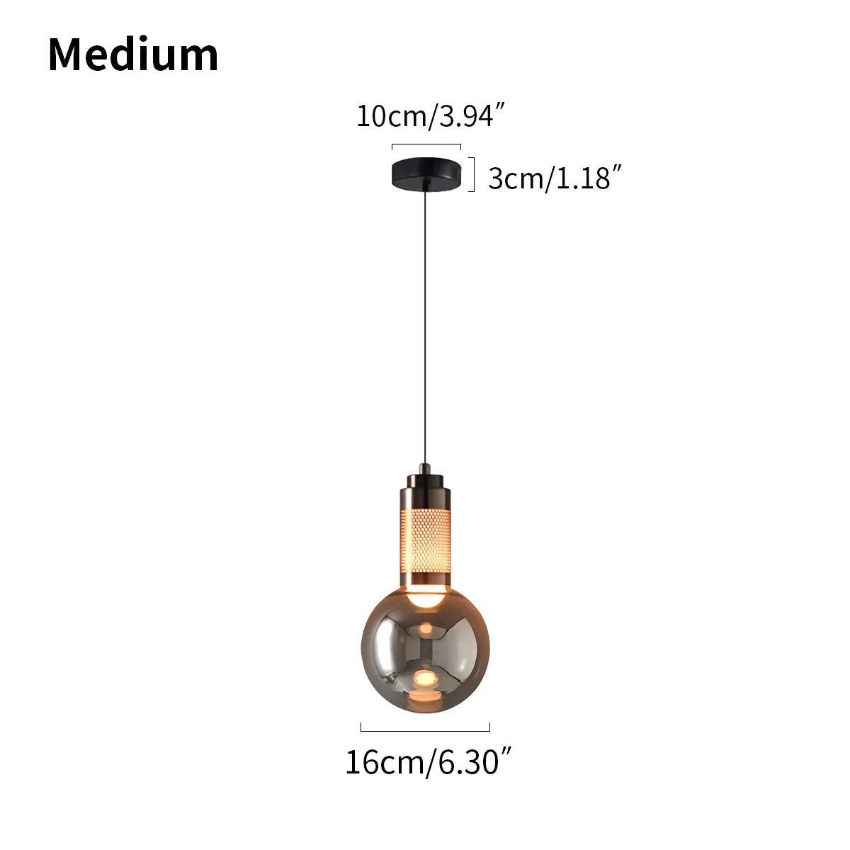 Feyran Industrial Glass Pendant Light for Bedroom