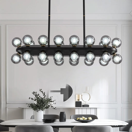Mid-Century Modern Black Sputnik Chandlier - Feyran