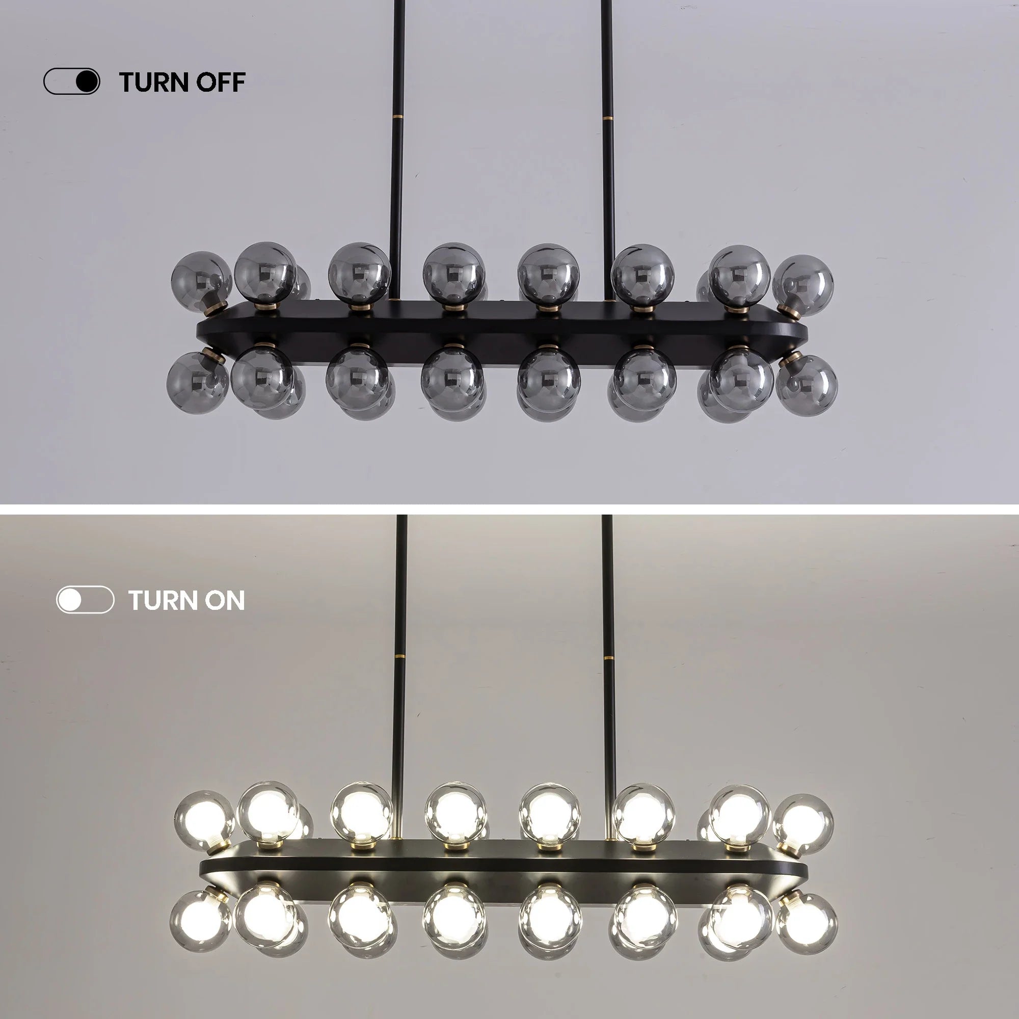 Mid-Century Modern Black Sputnik Chandlier - Feyran