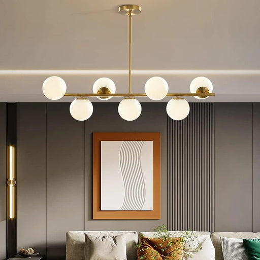 Glass Globe Gold Sputnik Chandelier-Feyran