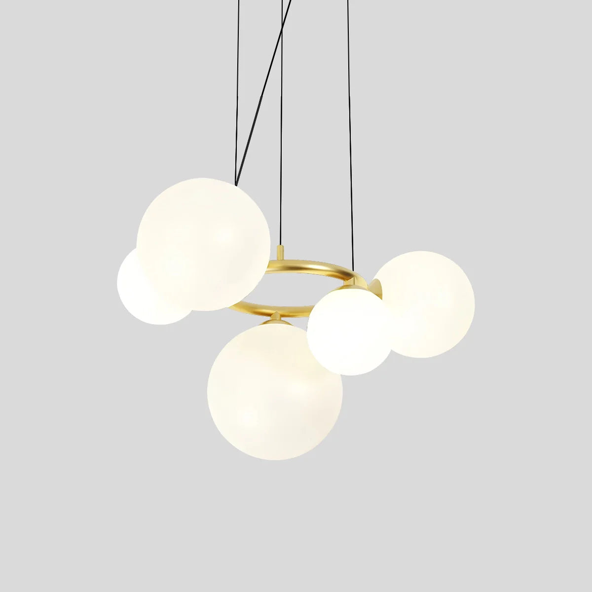 Feyran Luxurious Single-Tone Glass Spheres Chandelier
