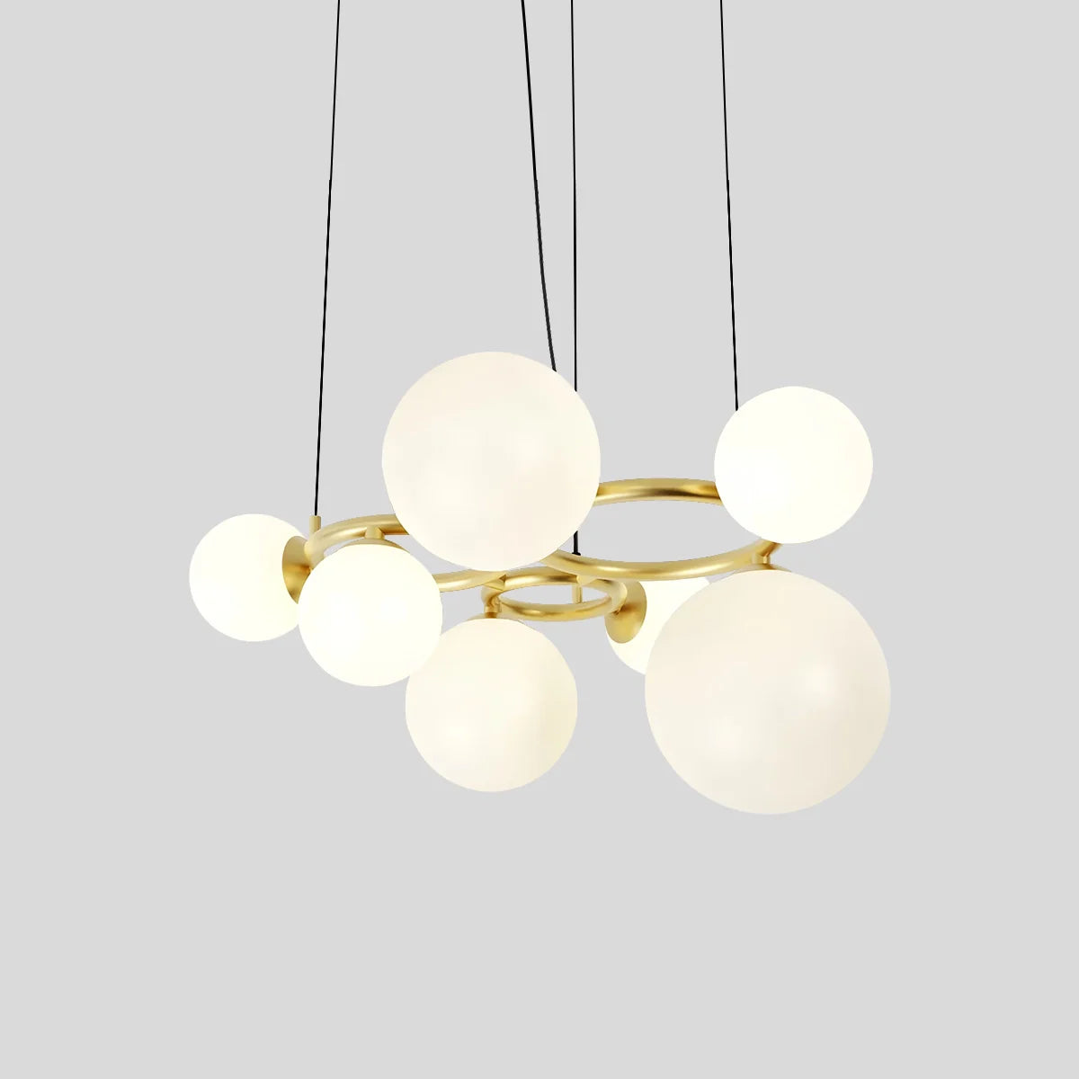 Feyran Luxurious Single-Tone Glass Spheres Chandelier