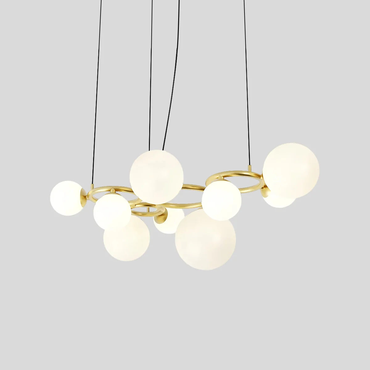 Feyran Luxurious Single-Tone Glass Spheres Chandelier