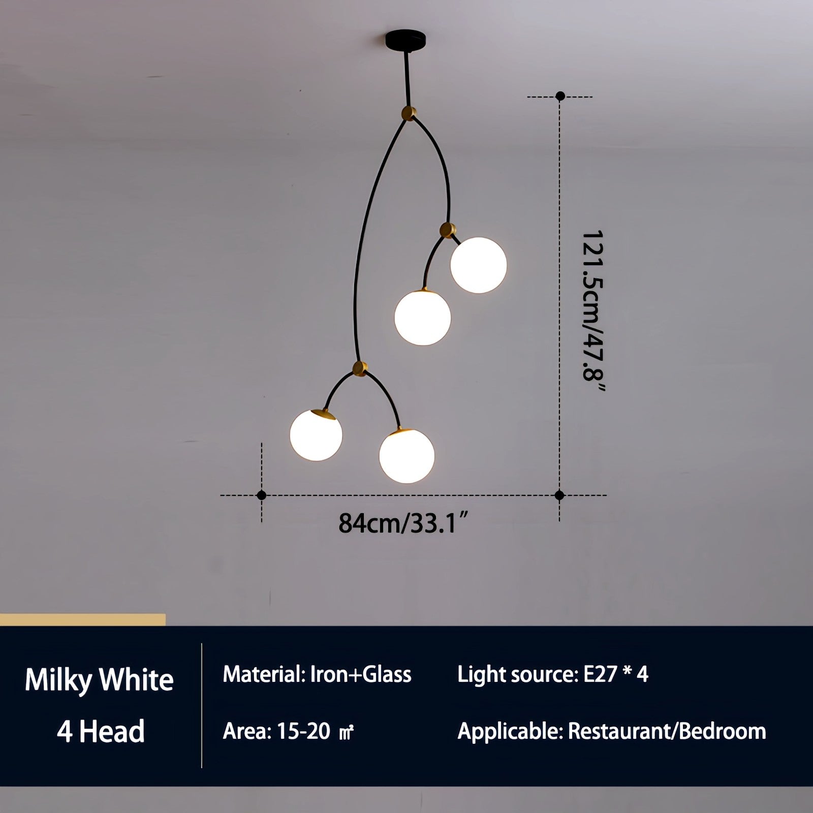 Feyran Minimalist Sputnik Globe Glass Chandelier