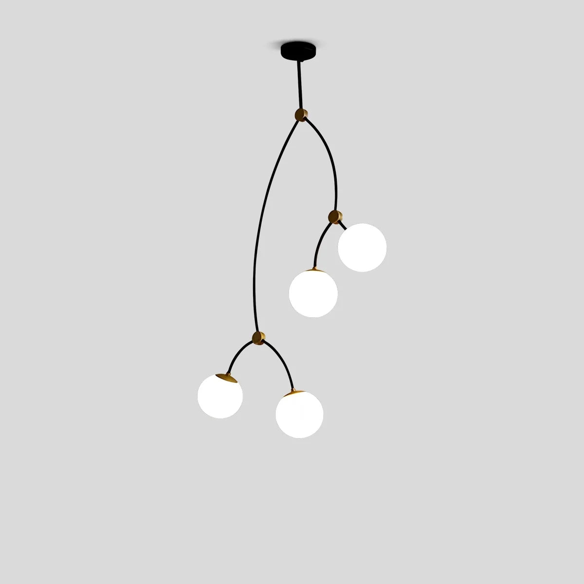 Feyran Minimalist Sputnik Globe Glass Chandelier