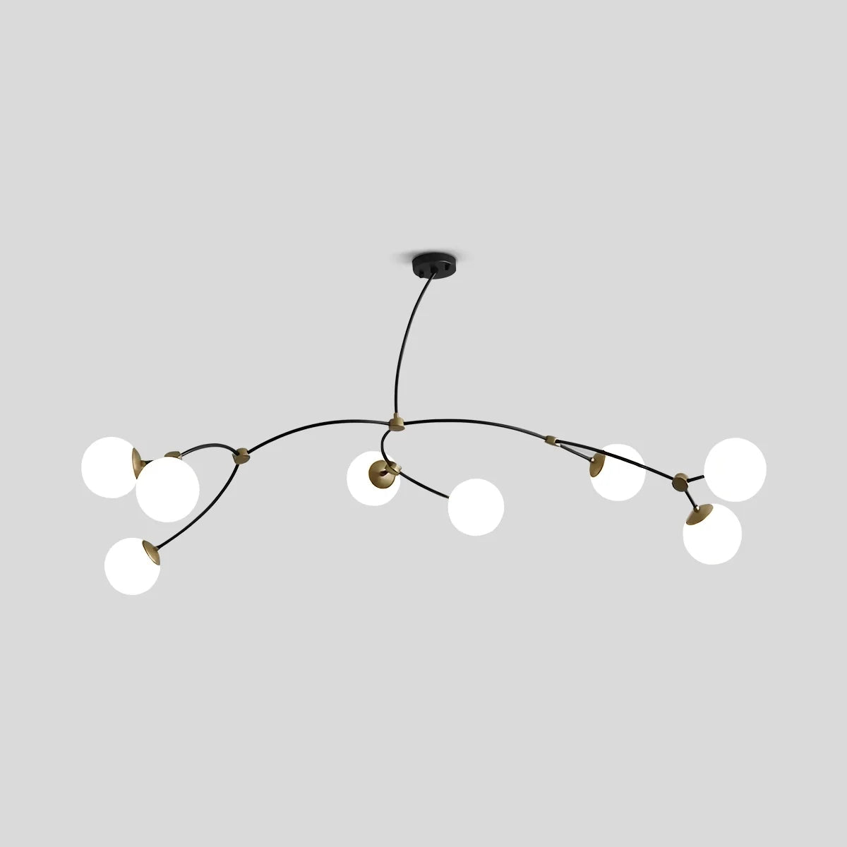 Feyran Minimalist Sputnik Globe Glass Chandelier