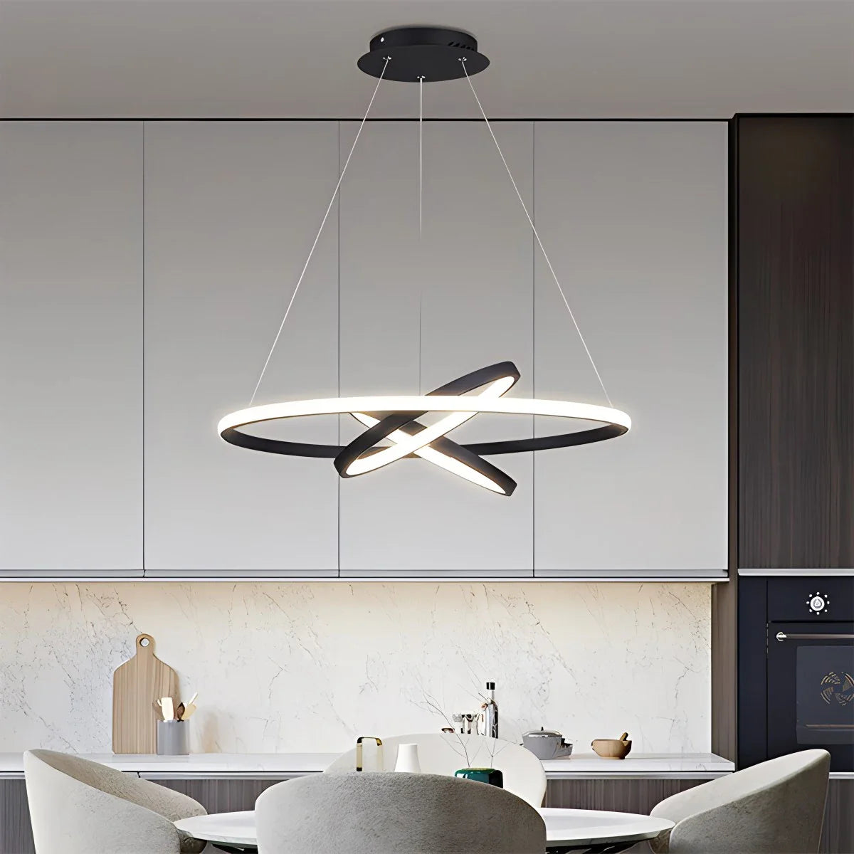 Feyran Minimalist Circular Chandelier Modern Lighting Fixture