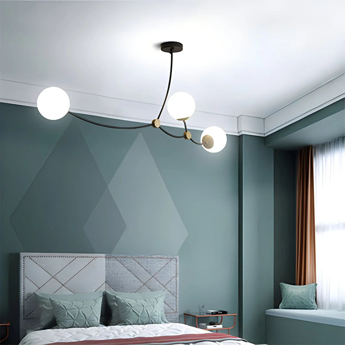 Feyran Minimalist Sputnik Globe Glass Chandelier