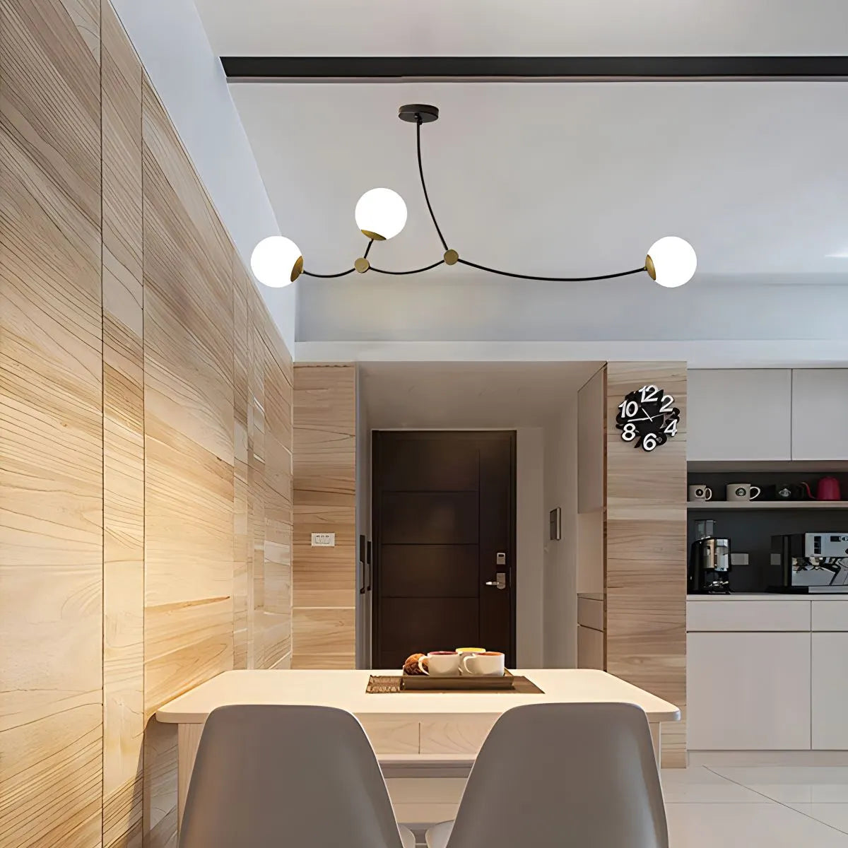 Feyran Minimalist Sputnik Globe Glass Chandelier