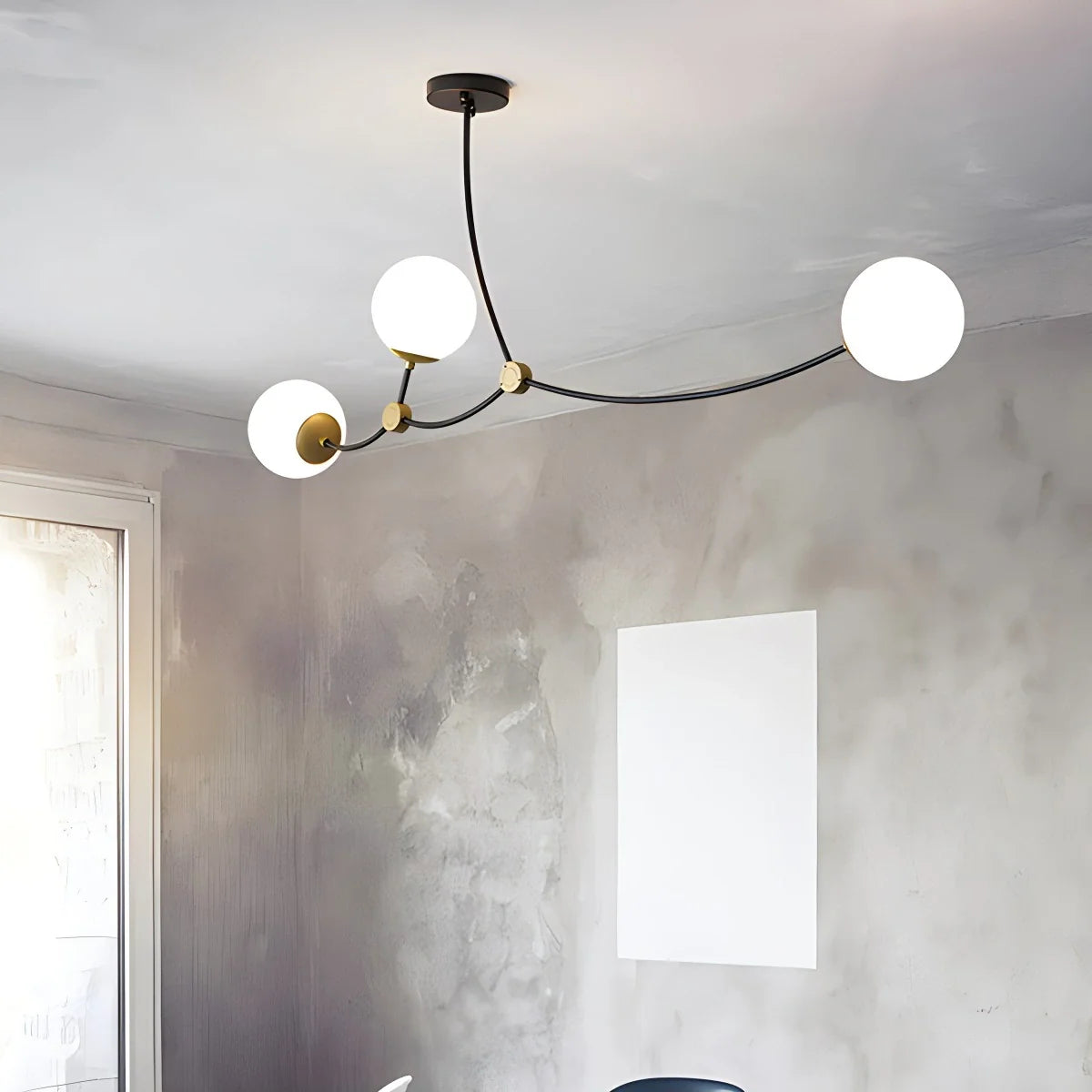 Feyran Minimalist Sputnik Globe Glass Chandelier
