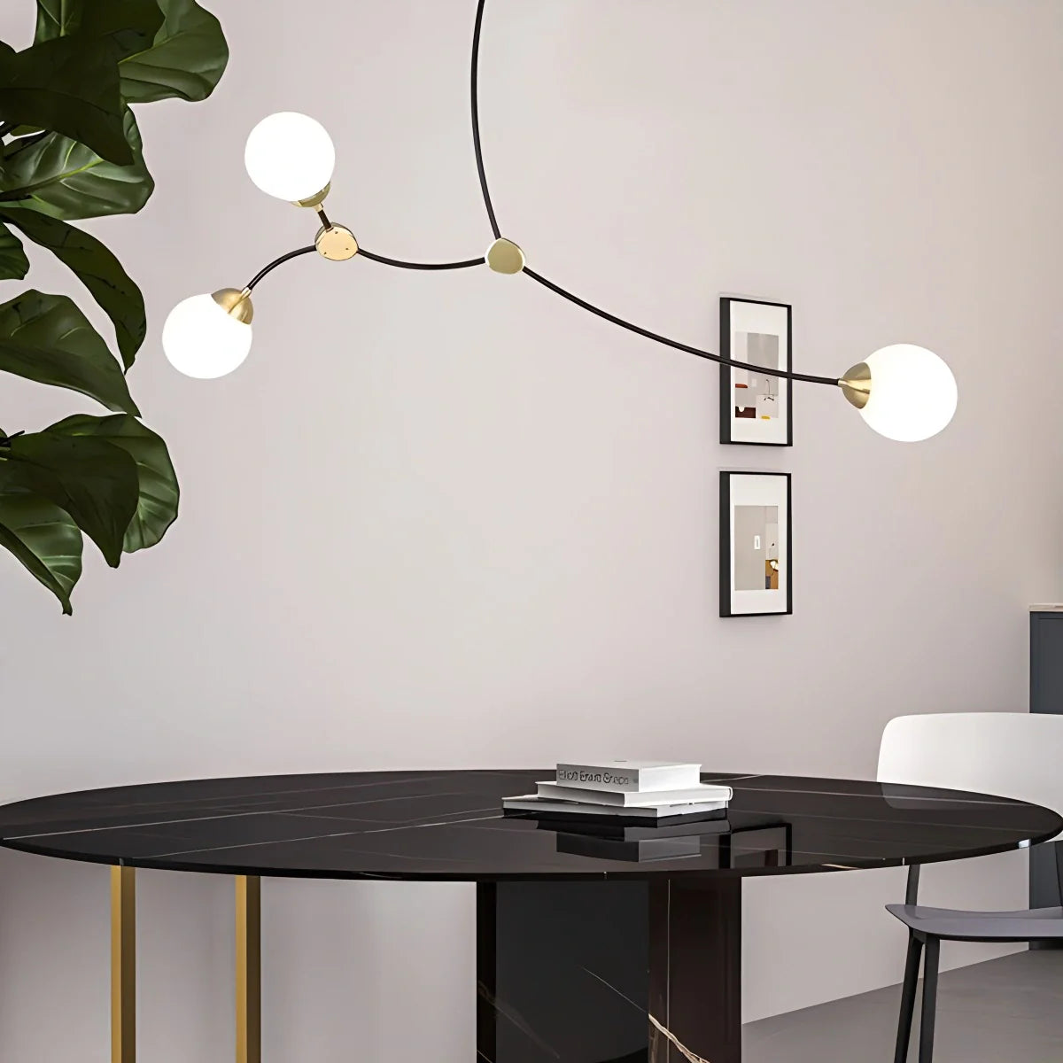 Feyran Minimalist Sputnik Globe Glass Chandelier