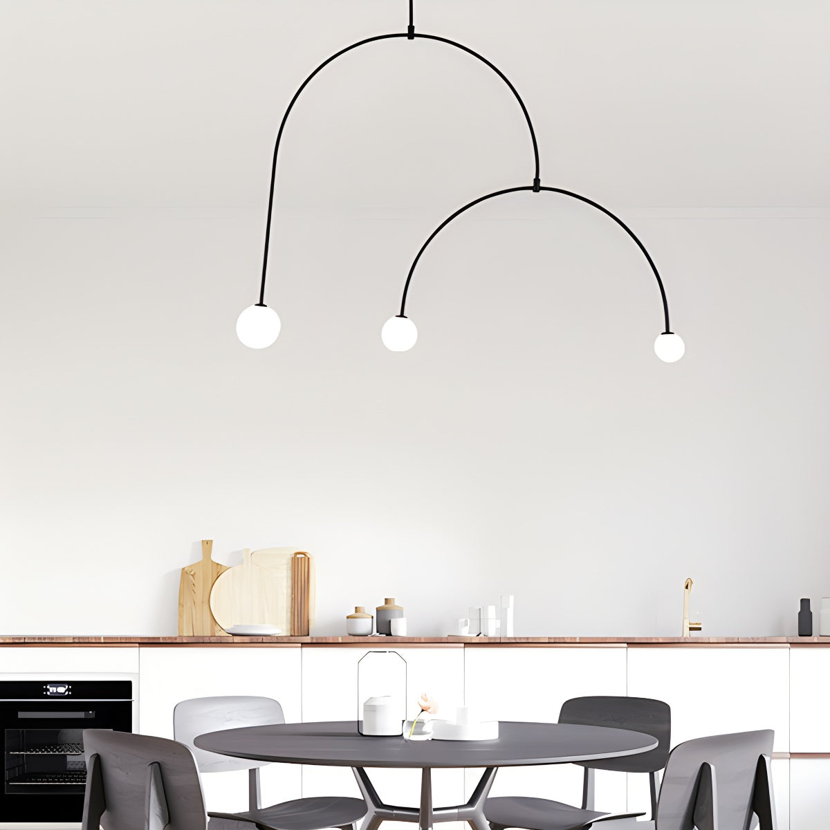 Feyran Minimalist Linear Metal Chandelier