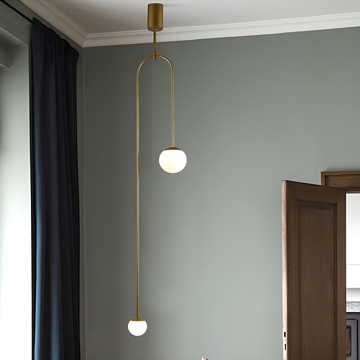 Feyran Minimalist Linear Metal Chandelier