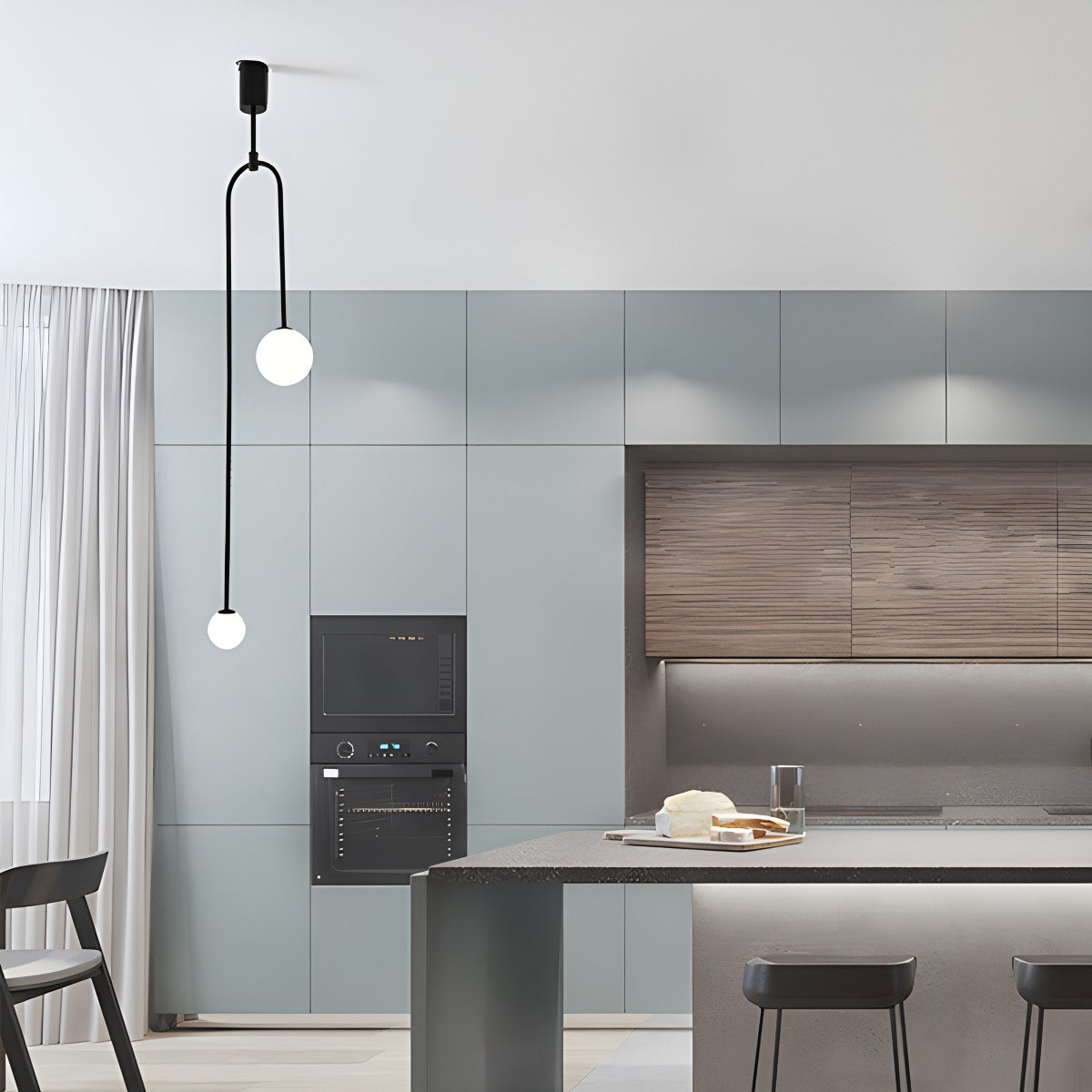 Feyran Minimalist Linear Metal Chandelier