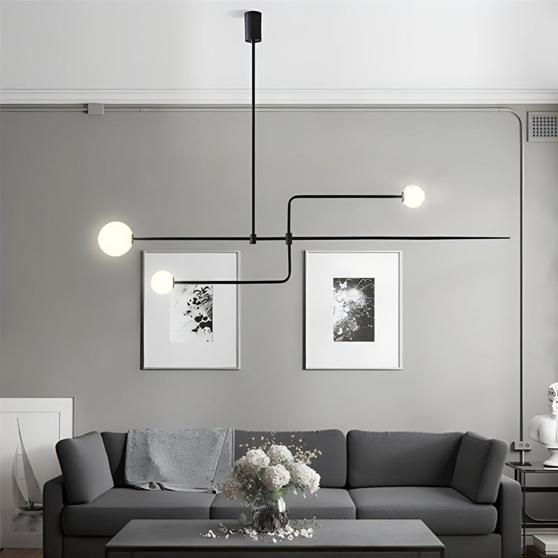 Feyran Minimalist Linear Metal Chandelier