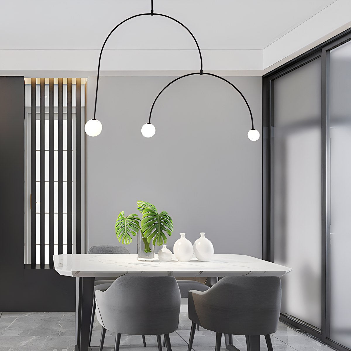 Feyran Minimalist Linear Metal Chandelier