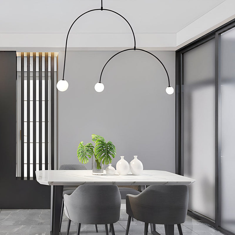 Feyran Minimalist Linear Metal Chandelier