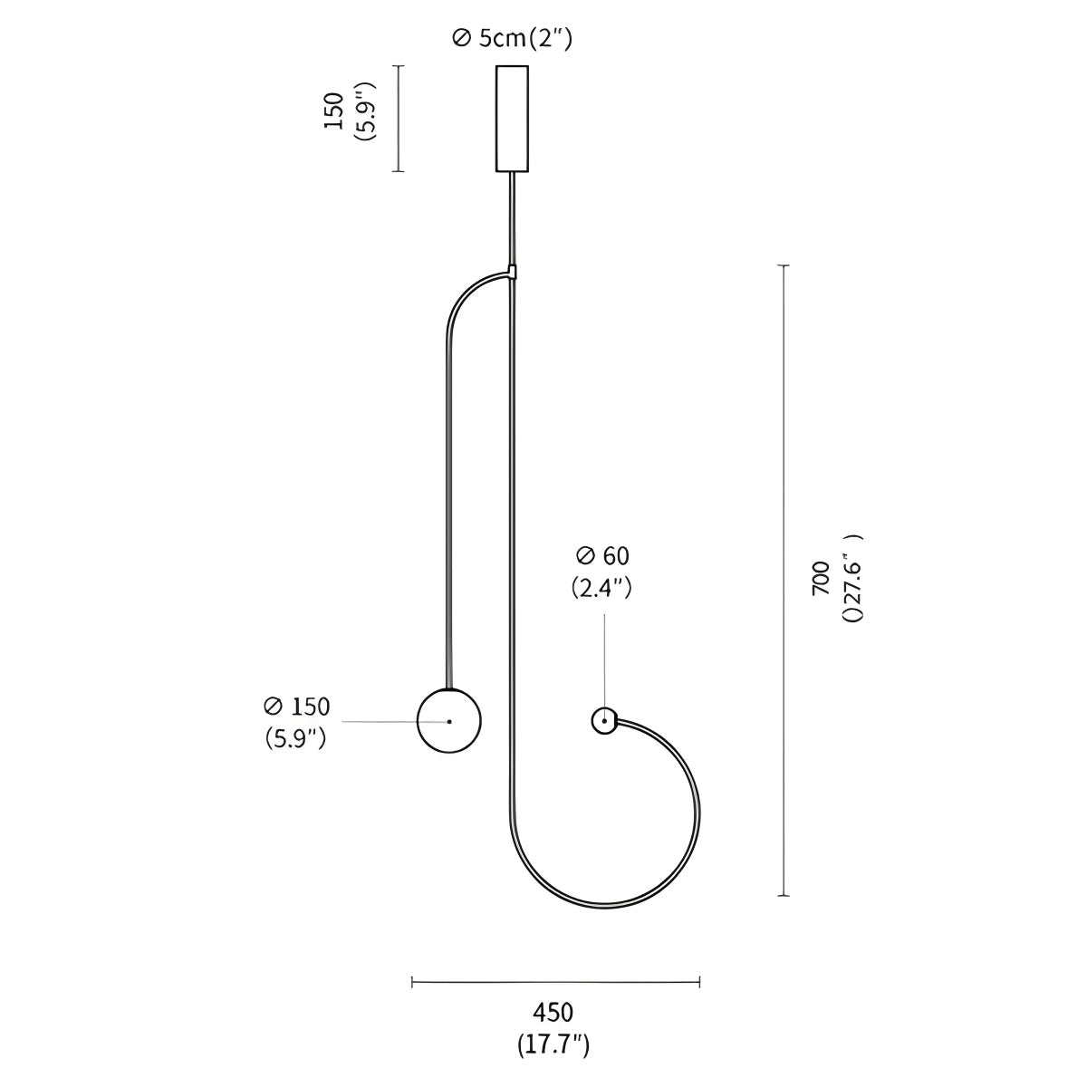 Feyran Minimalist Linear Metal Chandelier