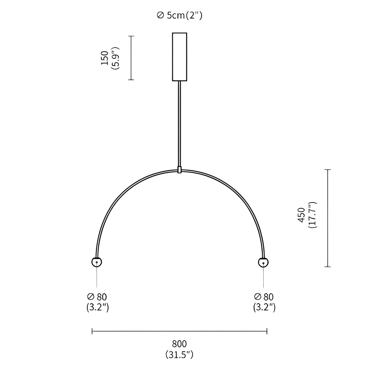 Feyran Minimalist Linear Metal Chandelier
