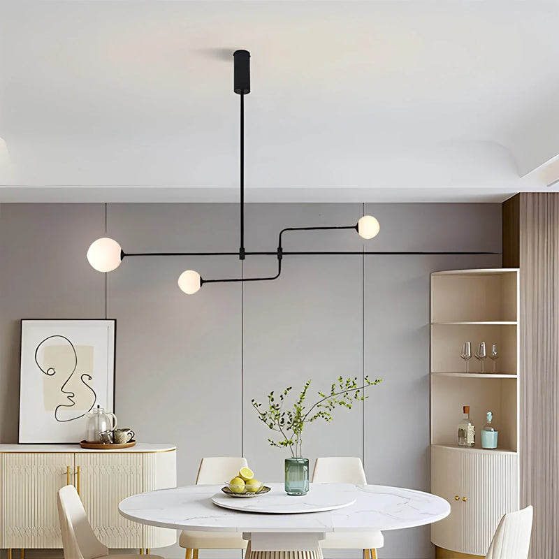 Feyran Minimalist Linear Metal Chandelier