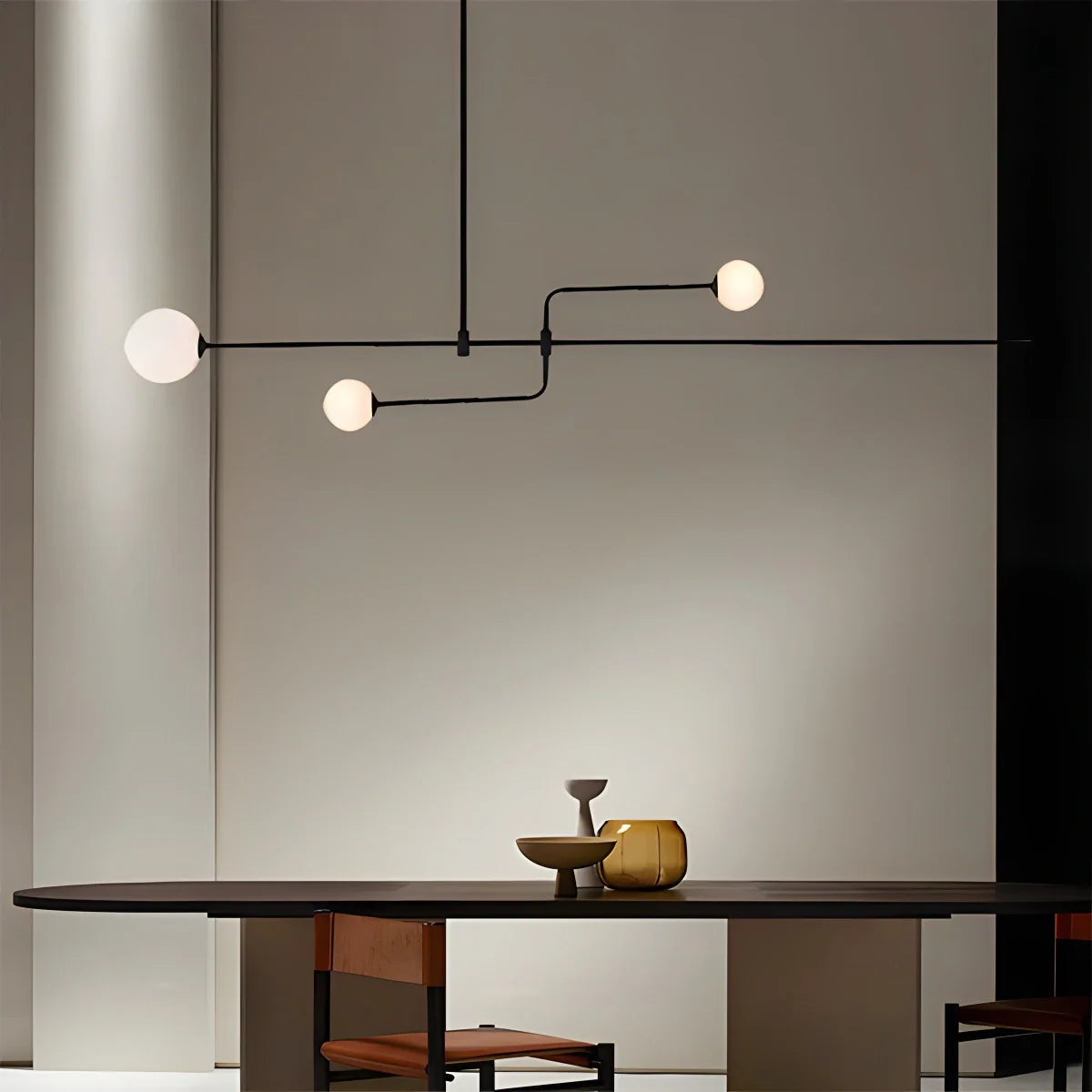 Feyran Minimalist Linear Metal Chandelier