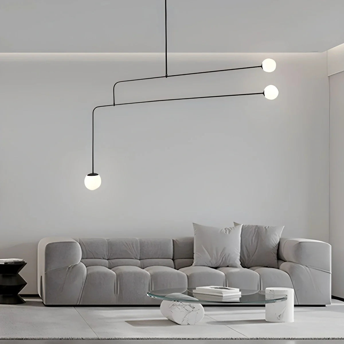 Feyran Minimalist Linear Metal Chandelier