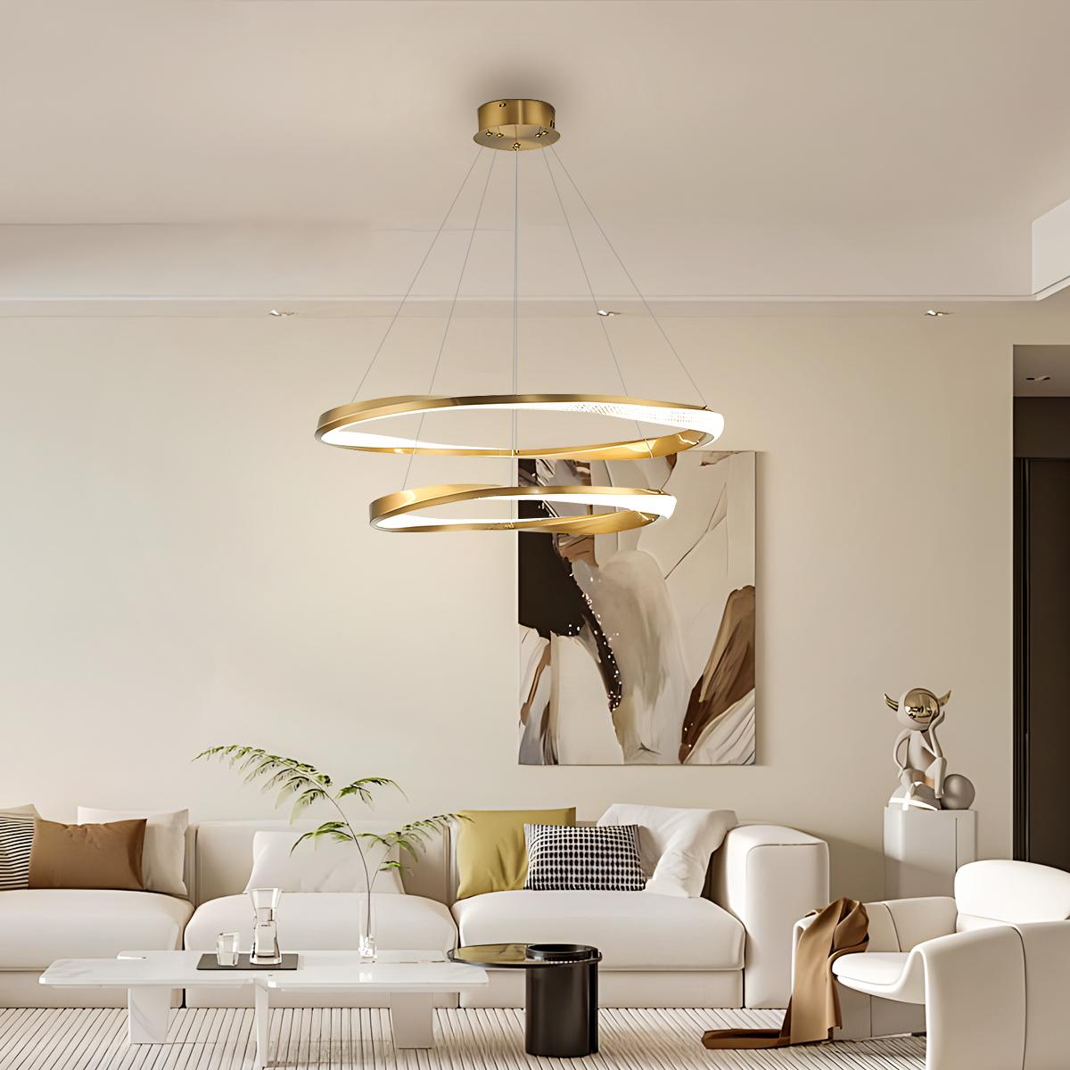 Feyran Modern Simple Mobius Circle Chandelier