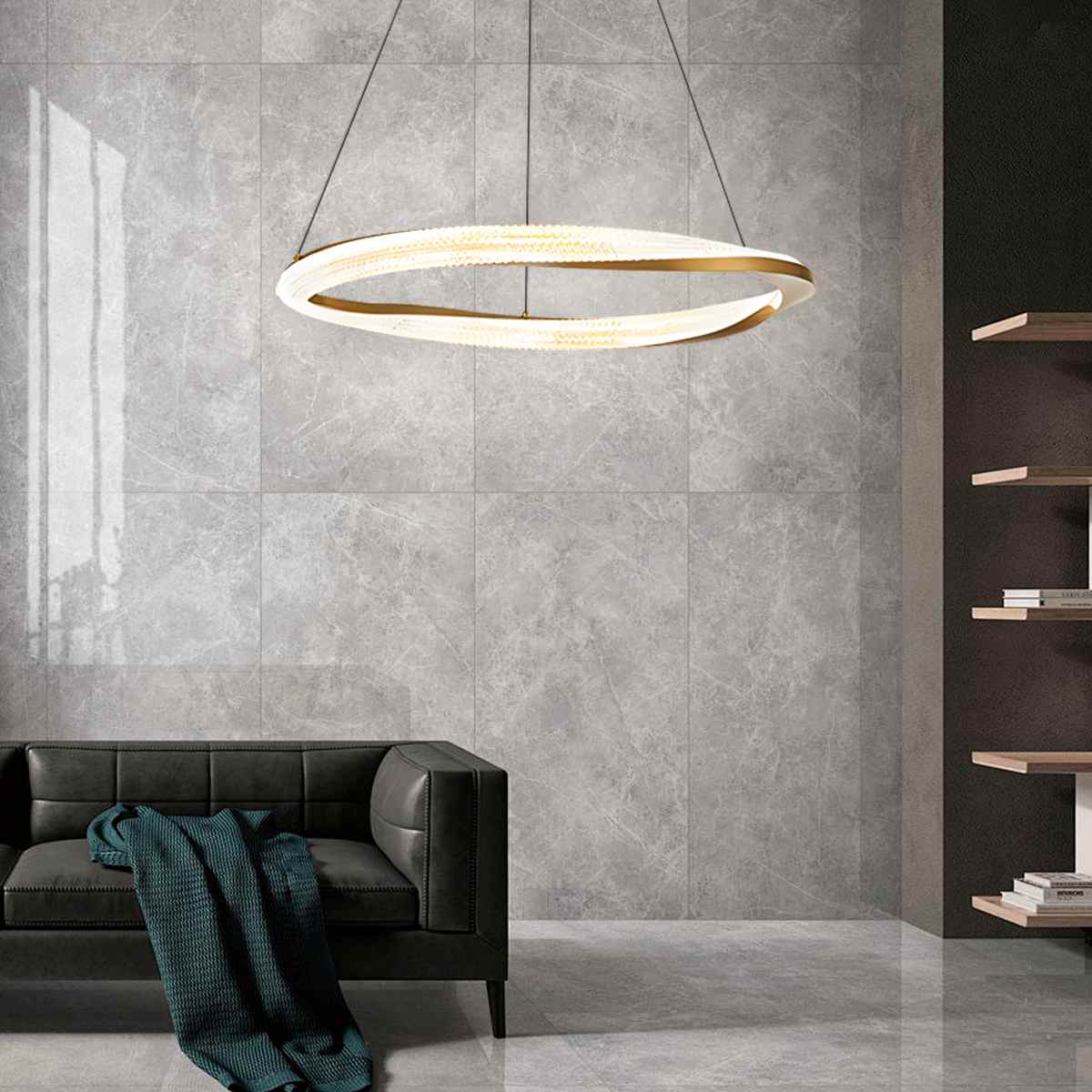 Feyran Modern Simple Mobius Circle Chandelier