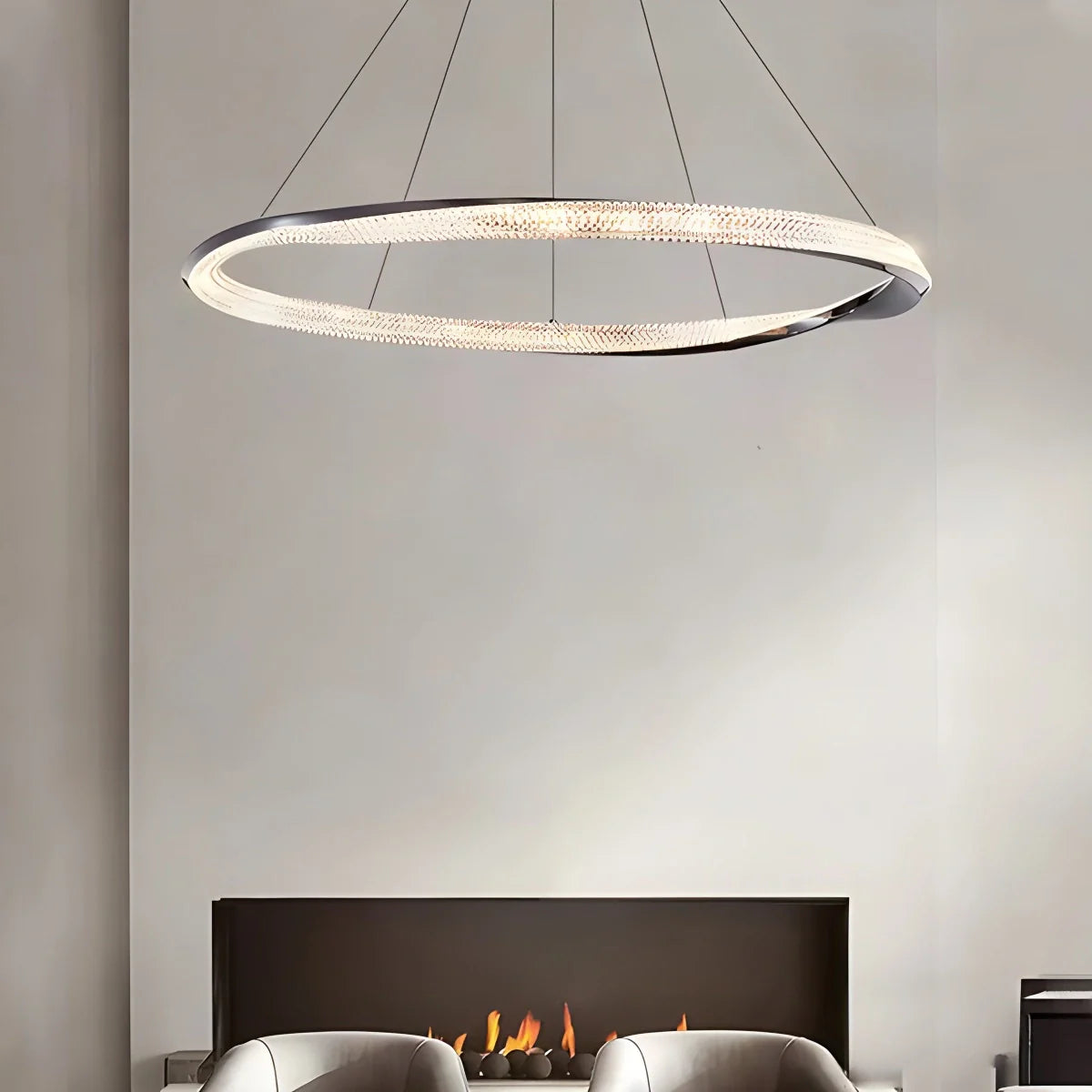 Feyran Modern Simple Mobius Circle Chandelier