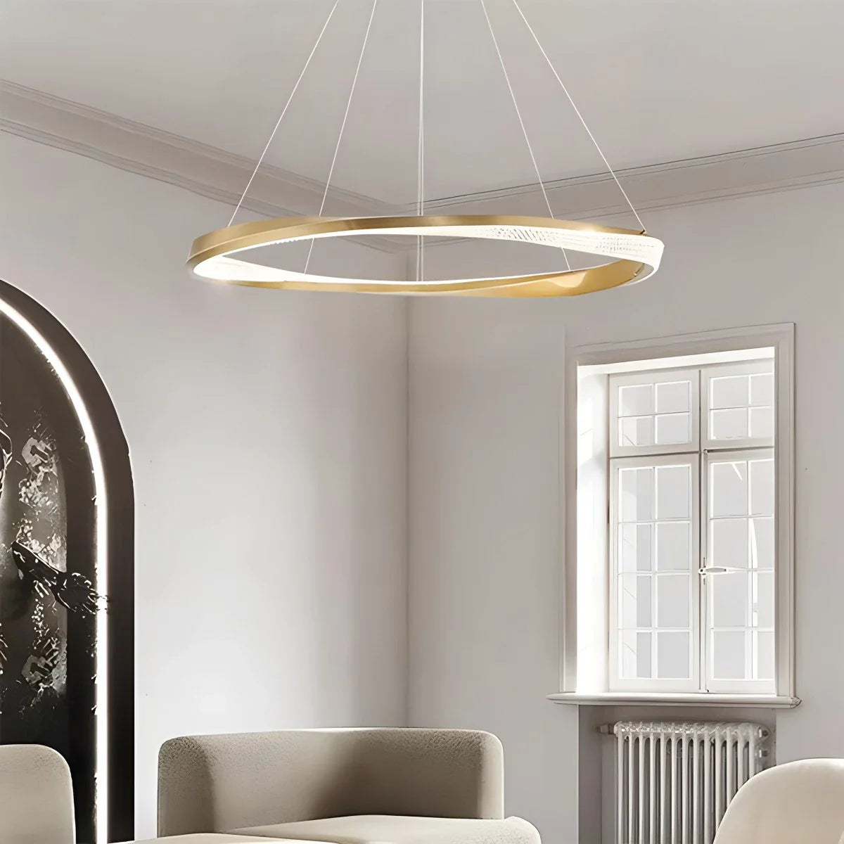Feyran Modern Simple Mobius Circle Chandelier
