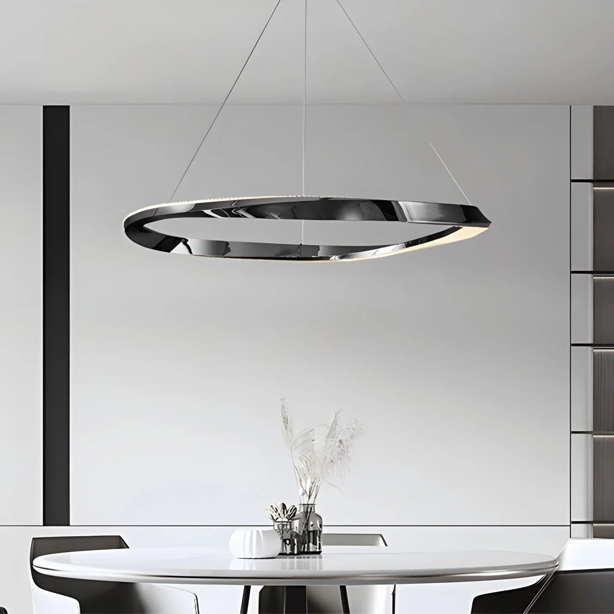 Feyran Modern Simple Mobius Circle Chandelier
