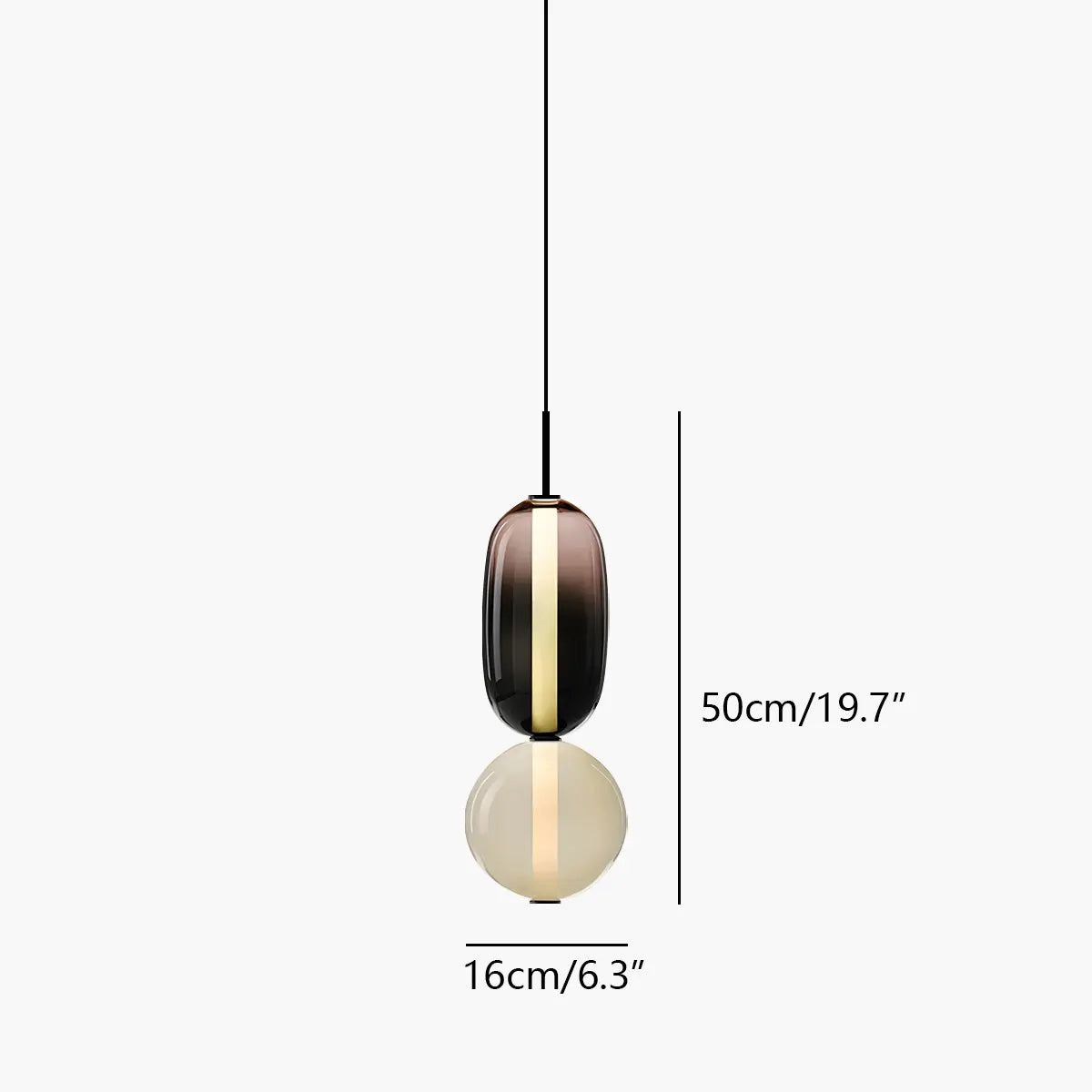 Feyran Candied Glass Pendant Light for Bedroom