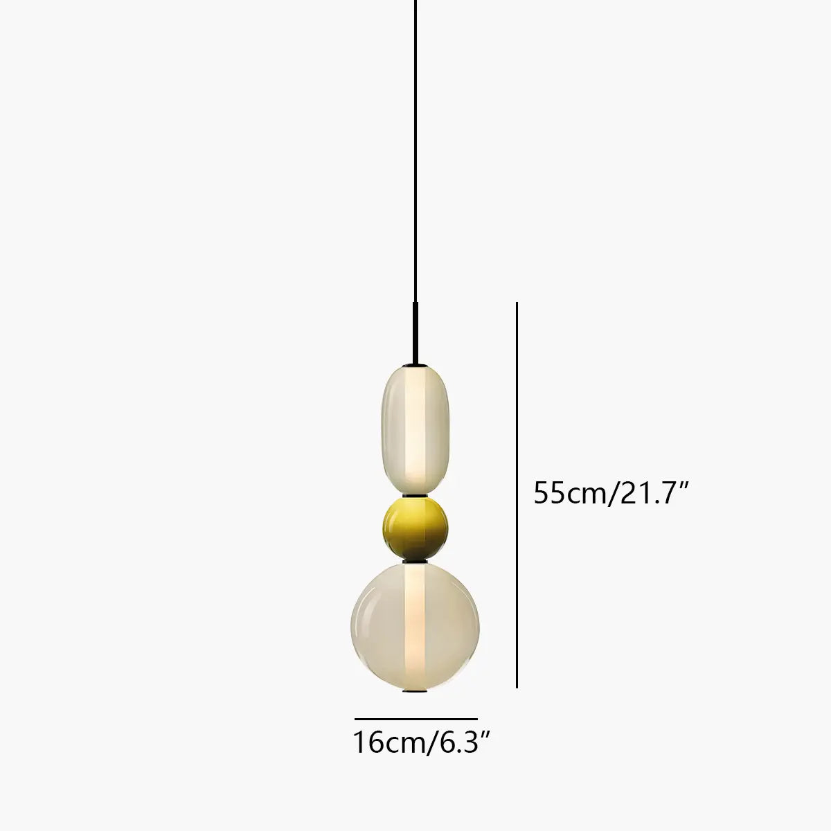 Feyran Candied Glass Pendant Light for Bedroom