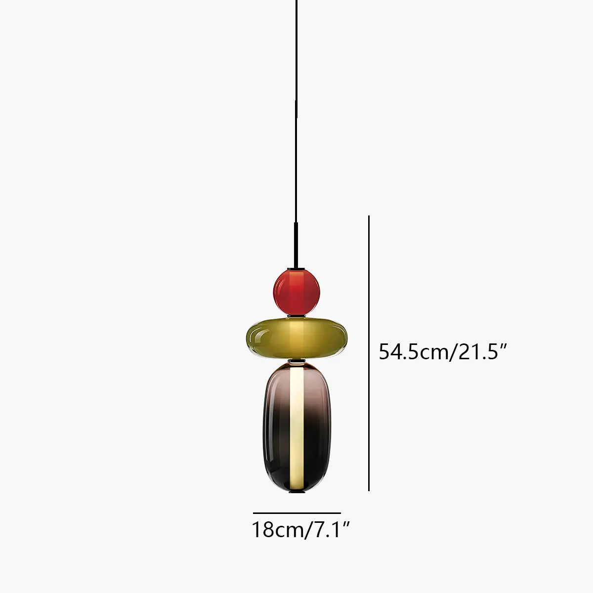 Feyran Candied Glass Pendant Light for Bedroom