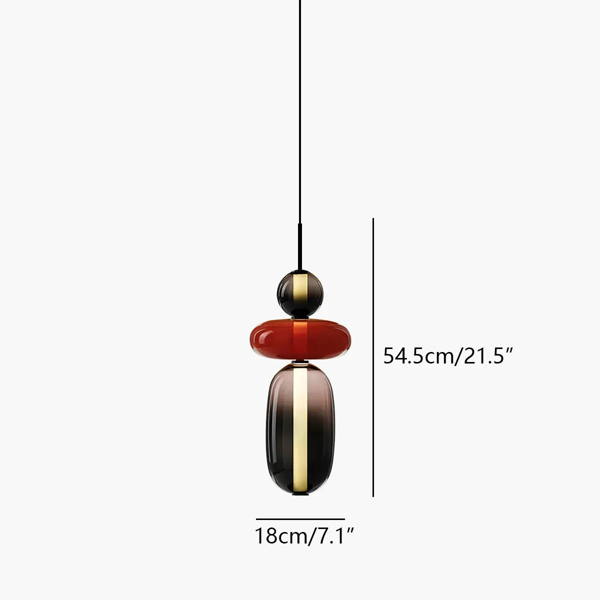 Feyran Candied Glass Pendant Light for Bedroom