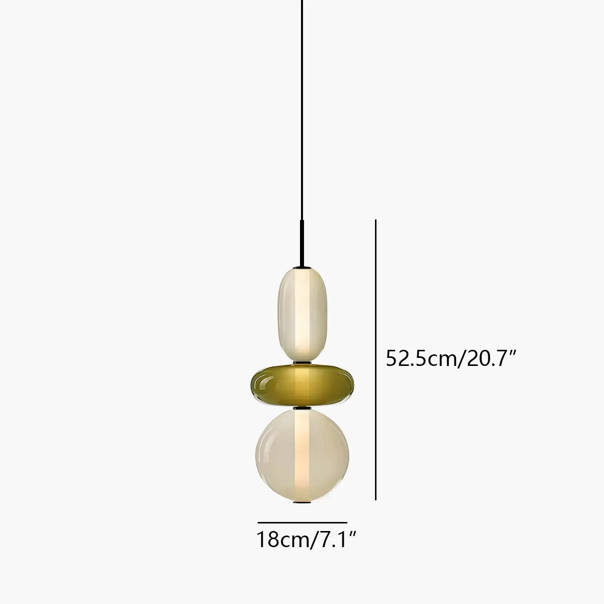 Feyran Candied Glass Pendant Light for Bedroom