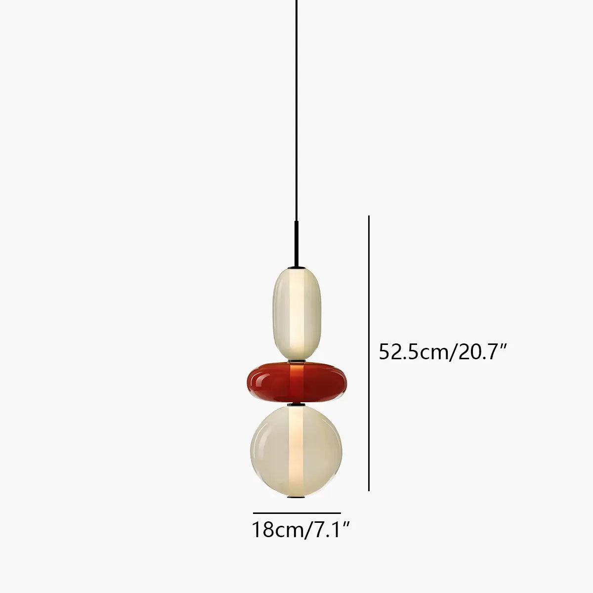 Feyran Candied Glass Pendant Light for Bedroom