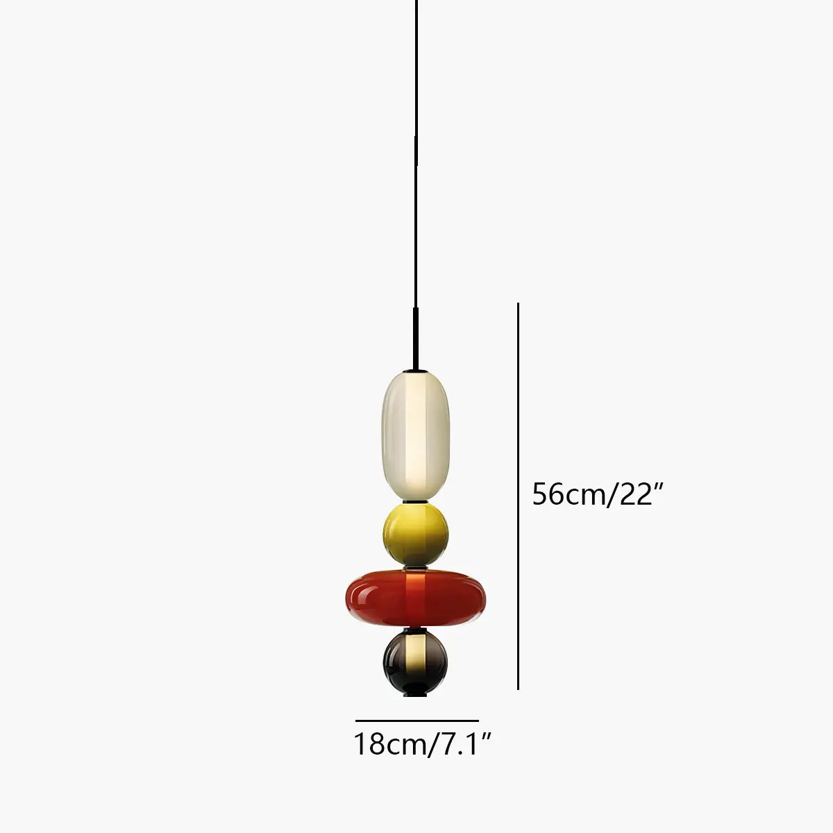 Feyran Candied Glass Pendant Light for Bedroom