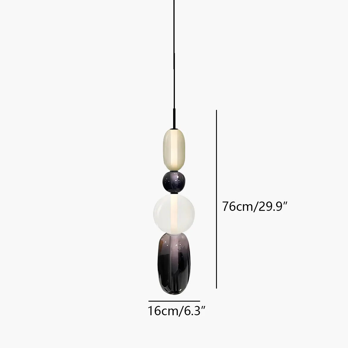 Feyran Candied Glass Pendant Light for Bedroom