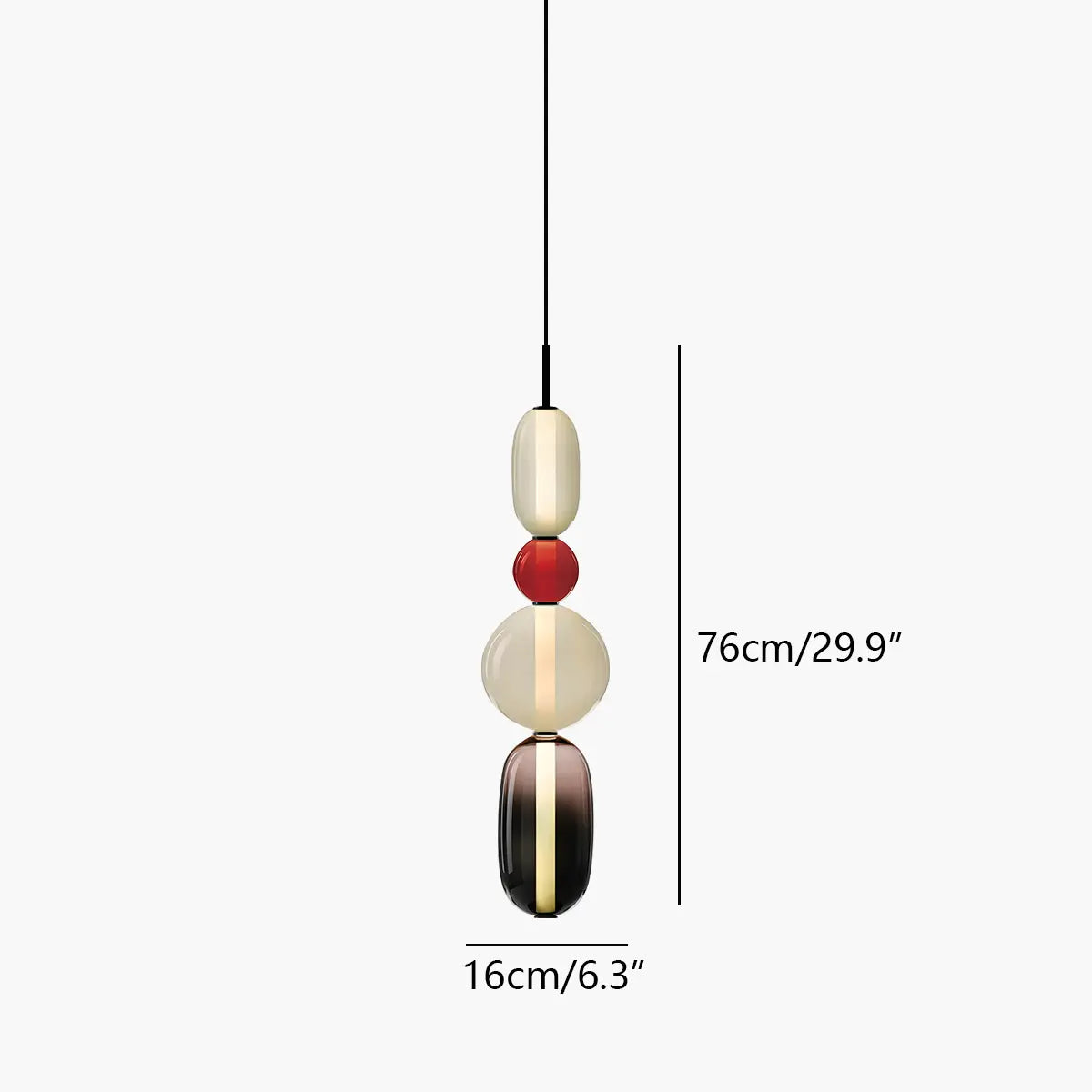 Feyran Candied Glass Pendant Light for Bedroom