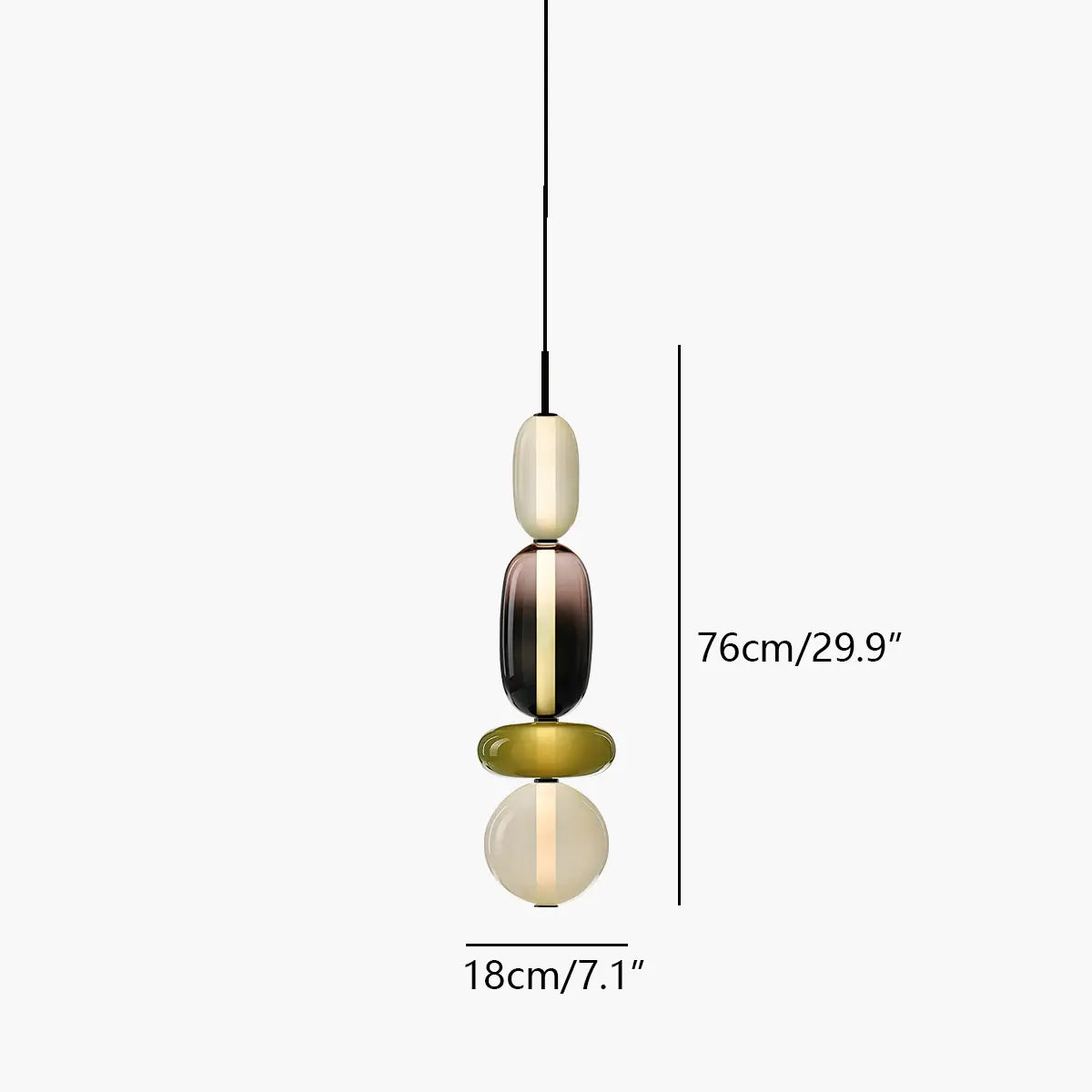 Feyran Candied Glass Pendant Light for Bedroom