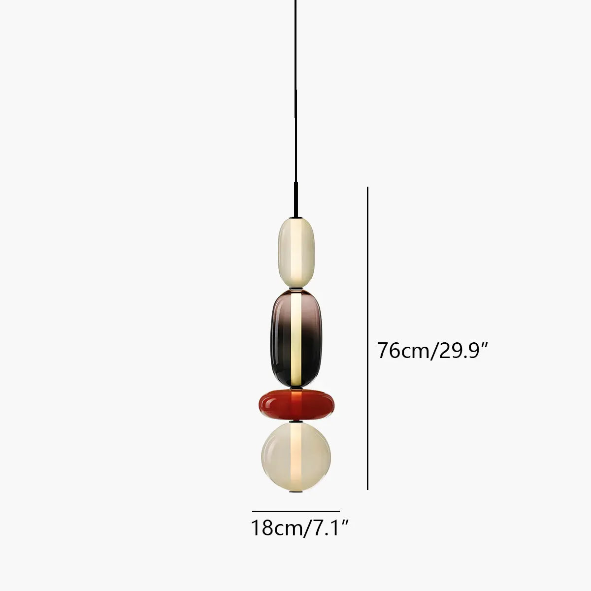 Feyran Candied Glass Pendant Light for Bedroom