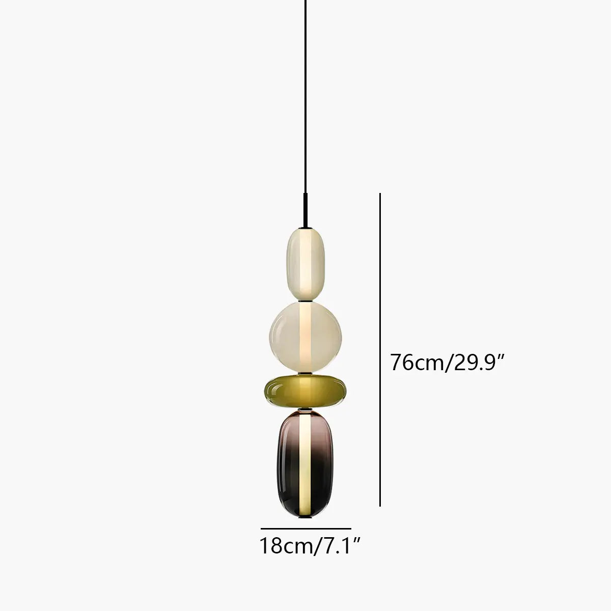 Feyran Candied Glass Pendant Light for Bedroom
