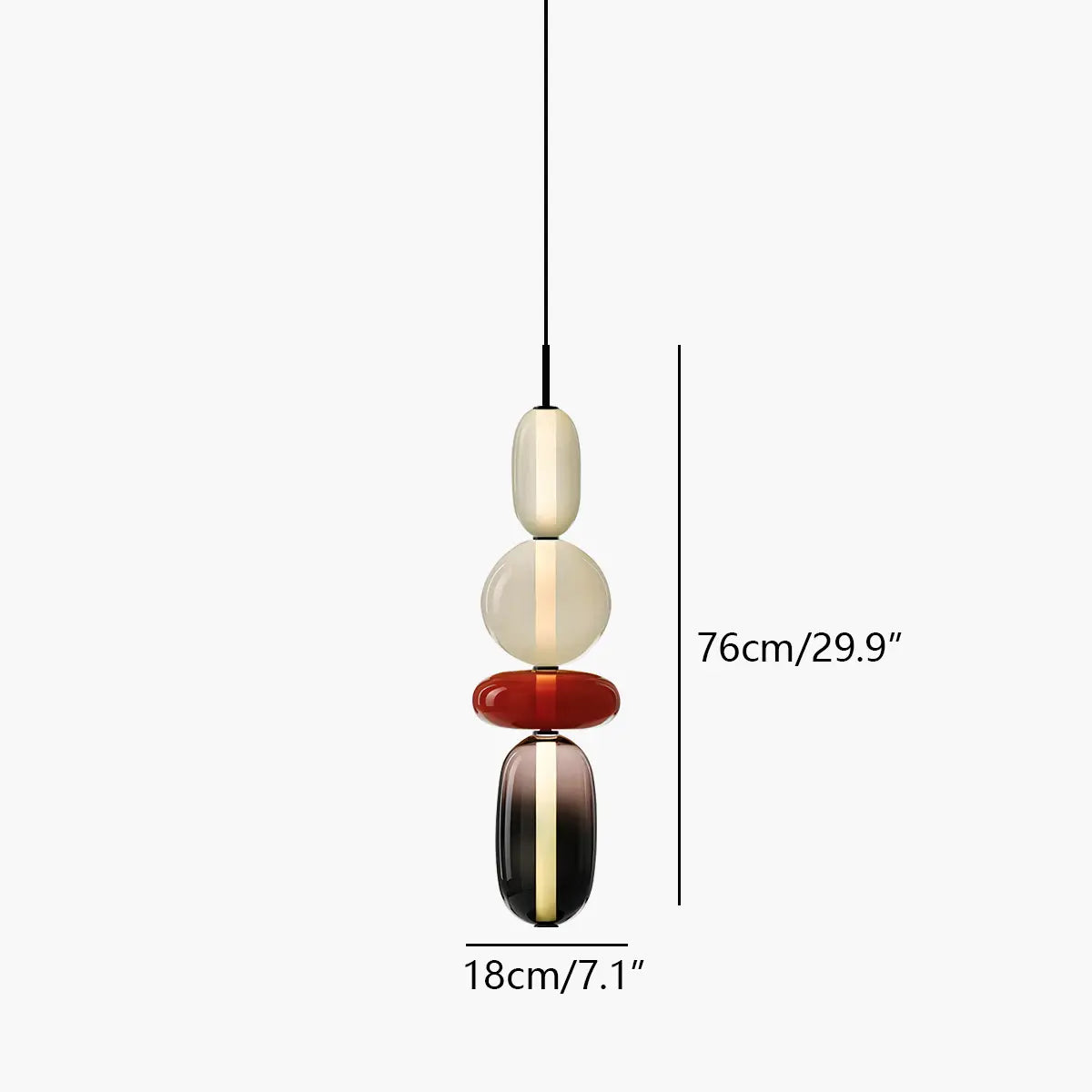 Feyran Candied Glass Pendant Light for Bedroom