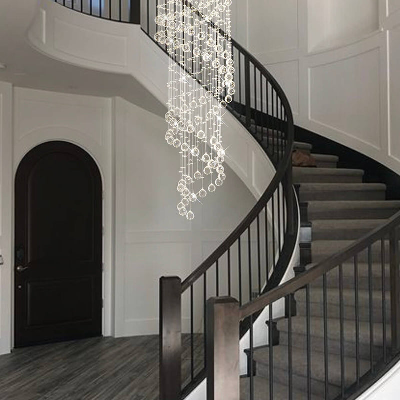 Modern-Spiral-Raindrop-Chandelier-Staircase1 | Feyran
